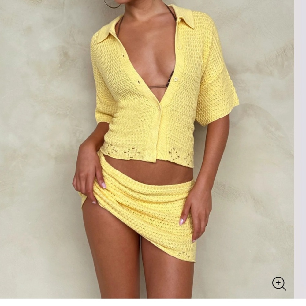 Tiger Mist Yellow Mini Skirt